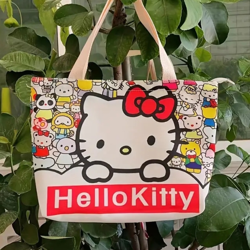 Hello Kitty Tote Bag with Red and White Design